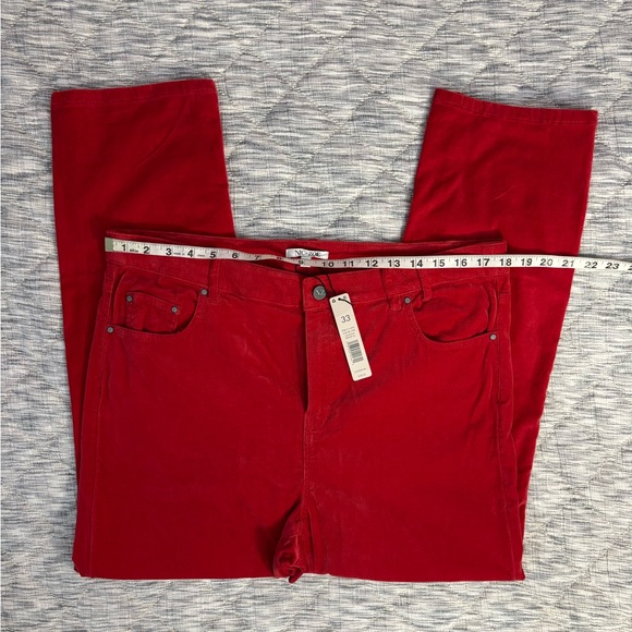 Nic+Zoe Velvet Straight Ankle Pants Sz 33 NWT | Women Velvet Straight Leg Pants- - Picture 8 of 10